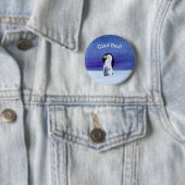 Badge Rond 5 Cm Penguin (En situation)