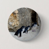 Badge Rond 5 Cm Penguin Beach House, (Devant)