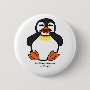 Badge Rond 5 Cm Penguin riant, MeWarriorWoman sur Twitch