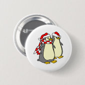 Badge Rond 5 Cm Penguins de décembre (Devant & derrière)