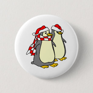 Badge Rond 5 Cm Penguins de décembre