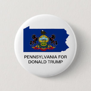 Badge Rond 5 Cm PENNSYLVANIA pour le bouton DONALD TRUMP 2020