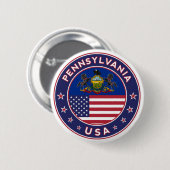 Badge Rond 5 Cm Pennsylvanie (Devant & derrière)