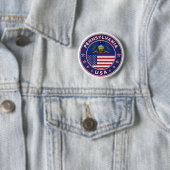 Badge Rond 5 Cm Pennsylvanie (En situation)