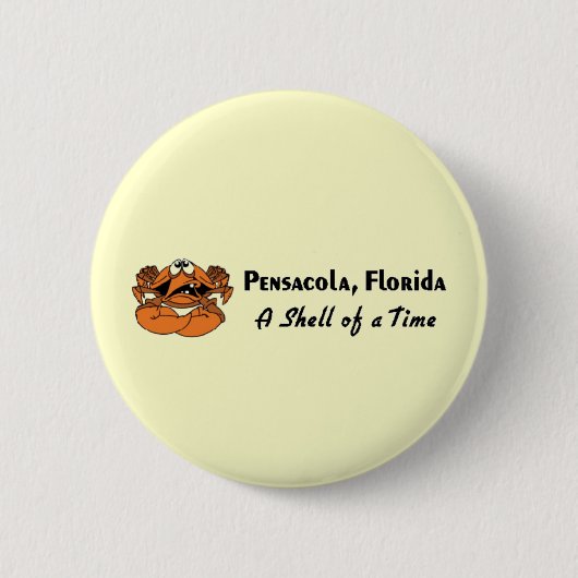 Badge Rond 5 Cm Pensacola Crabe de Floride (Devant)