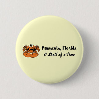 Badge Rond 5 Cm Pensacola Crabe de Floride
