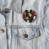 Badge Rond 5 Cm Pensée à vous fleurs florales (En situation)