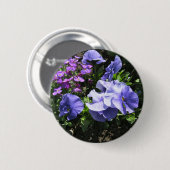 Badge Rond 5 Cm Pensées pourpres timides (Devant & derrière)