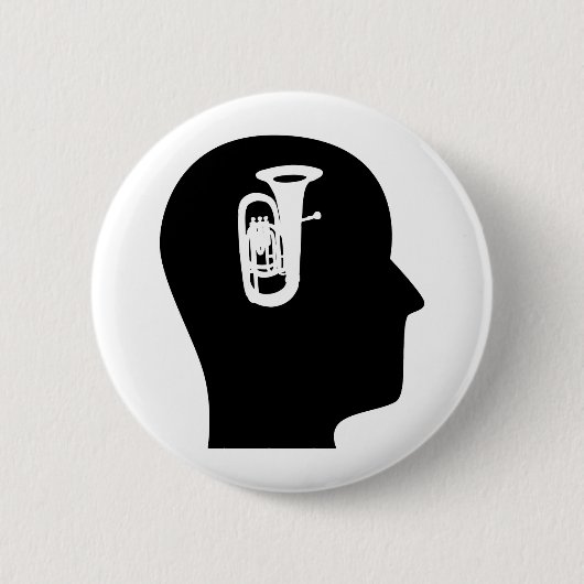 Badge Rond 5 Cm Penser au tuba (Devant)