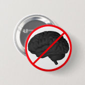 Badge Rond 5 Cm Penser interdit ! (Devant & derrière)