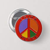 Badge Rond 5 Cm Penser la paix (Devant & derrière)