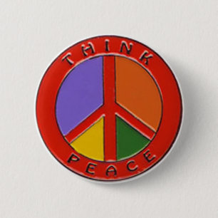 Badge Rond 5 Cm Penser la paix