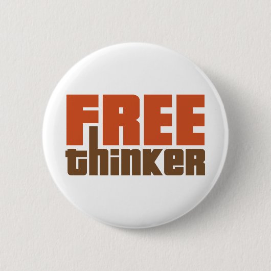 Badge Rond 5 Cm Penseur libre (Devant)