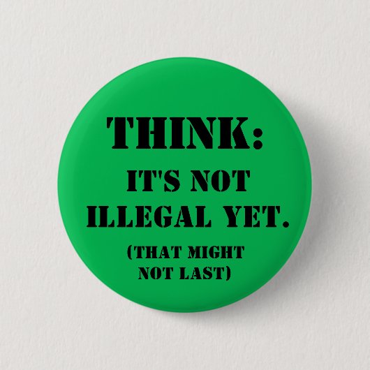 Badge Rond 5 Cm Pensez (Devant)