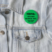 Badge Rond 5 Cm Pensez (En situation)