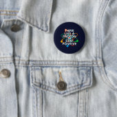 Badge Rond 5 Cm Pensez à un proton et restez positif (En situation)