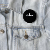 Badge Rond 5 Cm pensez aux échecs (En situation)