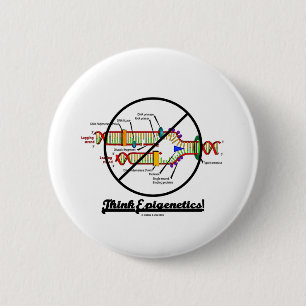Badge Rond 5 Cm Pensez Epigenetics ! (de biffer reproduction