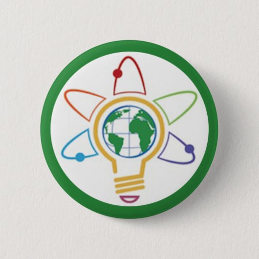 Badge Rond 5 Cm Pensez global (Devant)