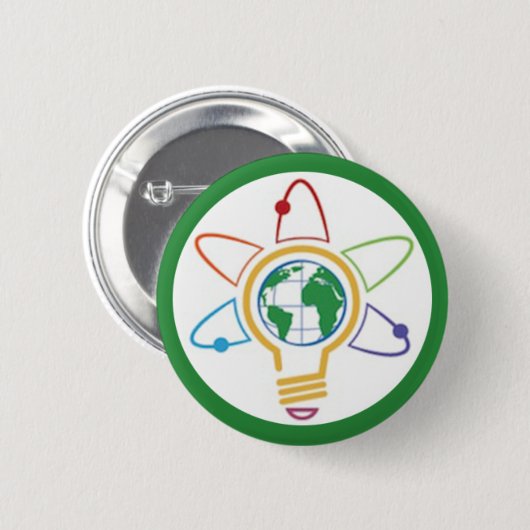 Badge Rond 5 Cm Pensez global (Devant & derrière)