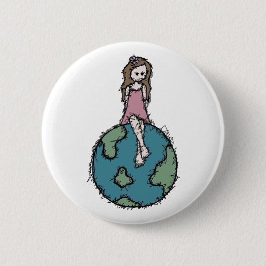 Badge Rond 5 Cm Pensez le changement (Devant)