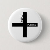 Badge Rond 5 Cm Pensez le positif (Devant)