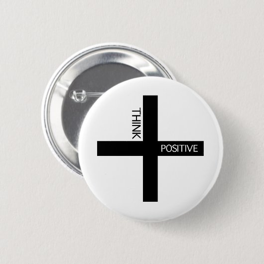 Badge Rond 5 Cm Pensez le positif (Devant & derrière)
