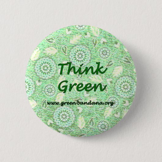 Badge Rond 5 Cm Pensez le vert (Devant)