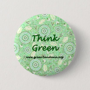 Badge Rond 5 Cm Pensez le vert