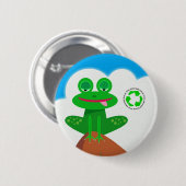 Badge Rond 5 Cm Pensez le vert : Réutilisation du bouton de (Devant & derrière)