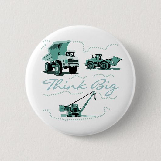 Badge Rond 5 Cm Pensez les grands T-merdes et cadeaux de (Devant)