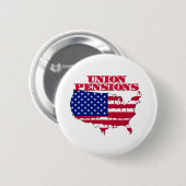 Badge Rond 5 Cm Pensions des syndicats (Devant & derrière)