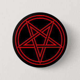 Badge Rond 5 Cm Pentagone étoilé