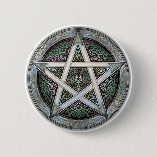 Badge Rond 5 Cm Pentagramme (Devant)