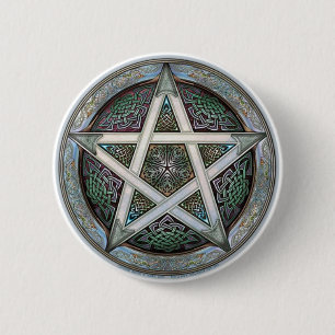 Badge Rond 5 Cm Pentagramme