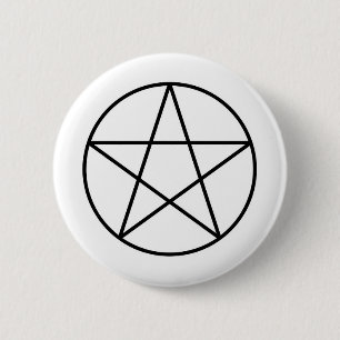 Badge Rond 5 Cm Pentagramme en cercle