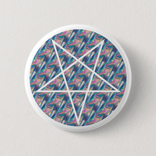 Badge Rond 5 Cm pentagramme hologramme (Devant)