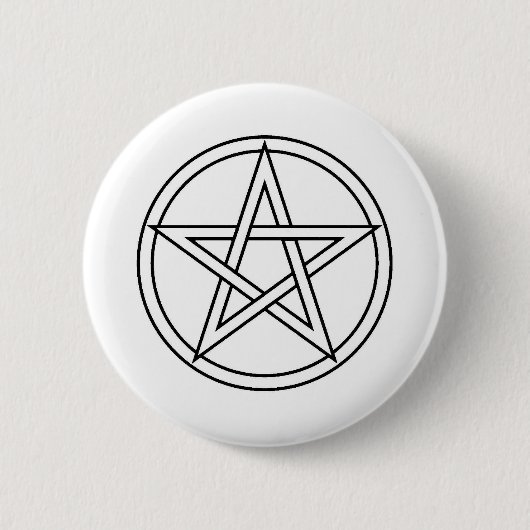 Badge Rond 5 Cm Pentagramme noir (Devant)