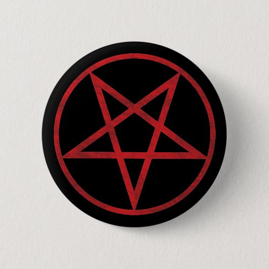 Badge Rond 5 Cm Pentagramme rouge (Devant)