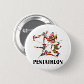 Badge Rond 5 Cm Pentathlon (Devant & derrière)