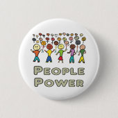 Badge Rond 5 Cm People Power (Devant)