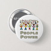 Badge Rond 5 Cm People Power (Devant & derrière)