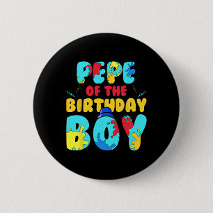 Badge Rond 5 Cm Pepe Of The Birthday Boy Gaming Party Gamer Kids G