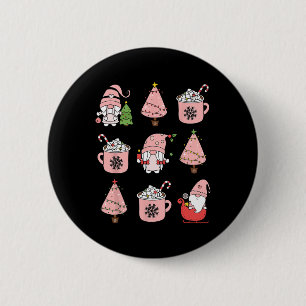 Badge Rond 5 Cm Peppermene rose rétro Latte C glacée
