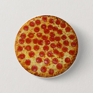 Badge Rond 5 Cm Pepperoni Pizza