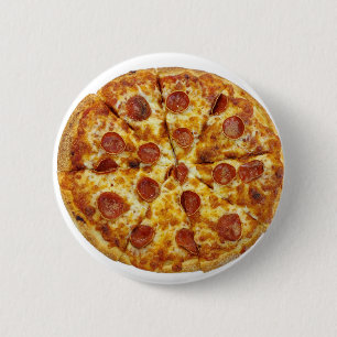 Badge Rond 5 Cm Pepperoni Pizza