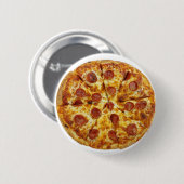 Badge Rond 5 Cm Pepperoni Pizza (Devant & derrière)
