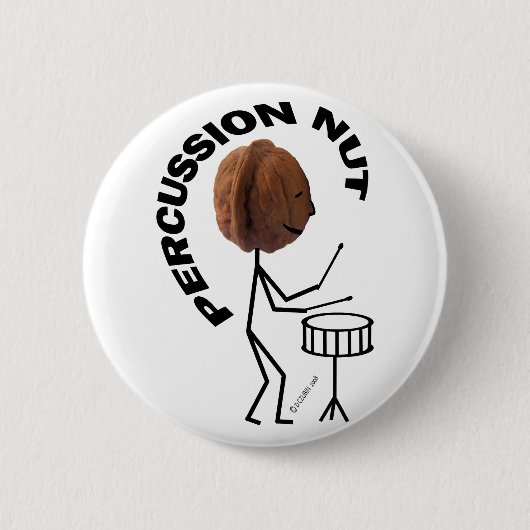 Badge Rond 5 Cm Percussion (Devant)