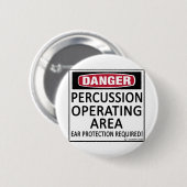 Badge Rond 5 Cm Percussion de région d'opération (Devant & derrière)