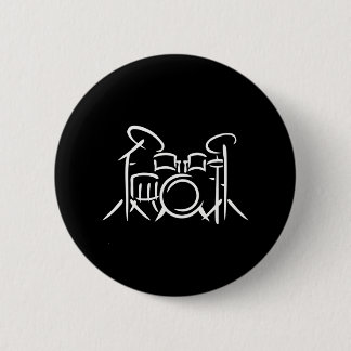 Badge Rond 5 Cm Percussion tambour